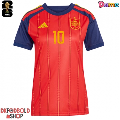 Spanien Dani Olmo #10 Hjemmebanetrøje Dame VM 2026 Kort ærmer